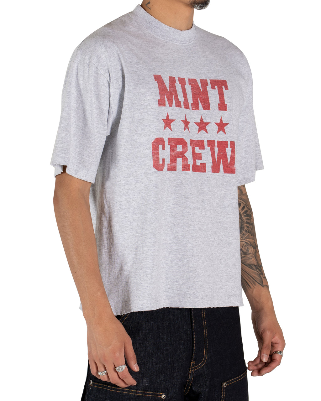 City Star Mint Crew Tee Heather Grey