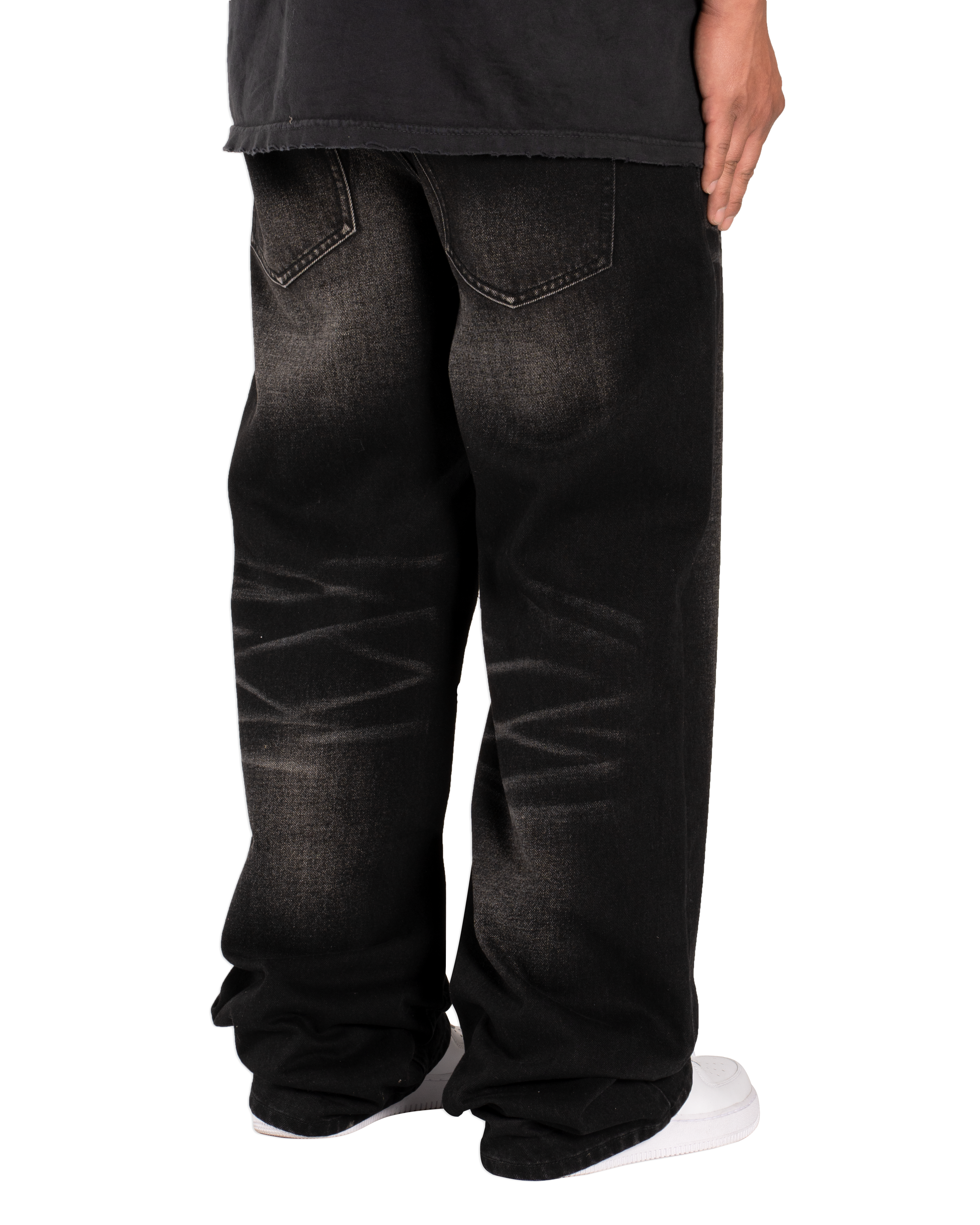2001 Black Wash Baggy Denim Pant