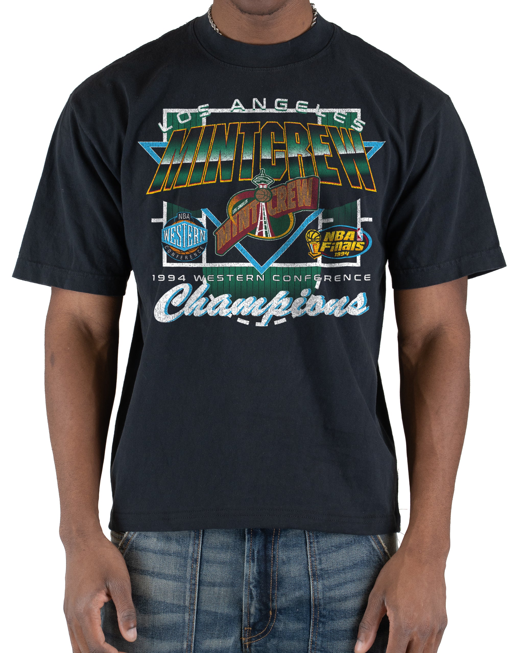 Mint Crew Champions Black Tee