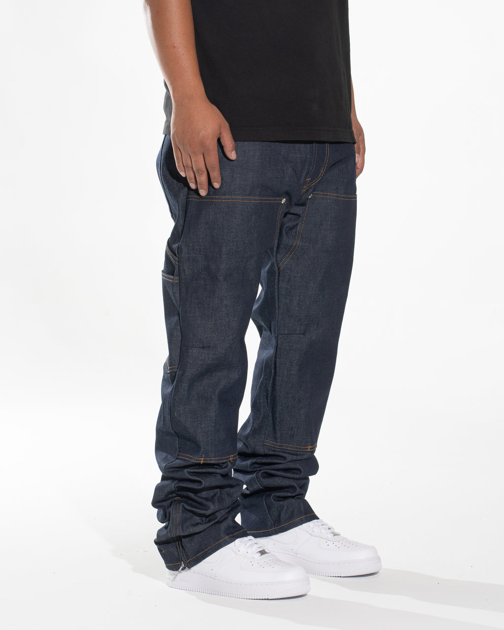 Mint Crew Carpenter Denim Raw Indigo MADE IN USA