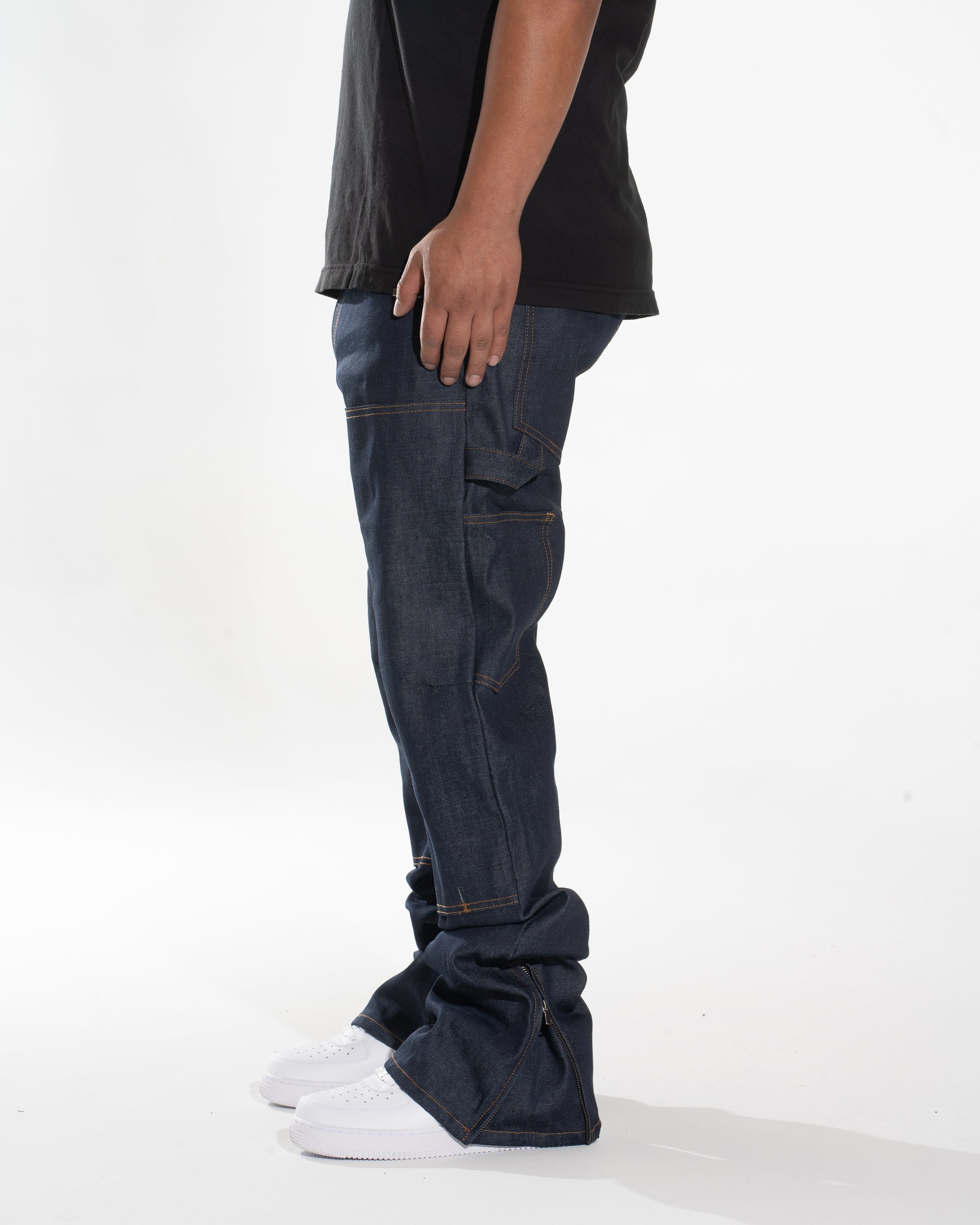 Mint Crew Carpenter Denim Raw Indigo MADE IN USA