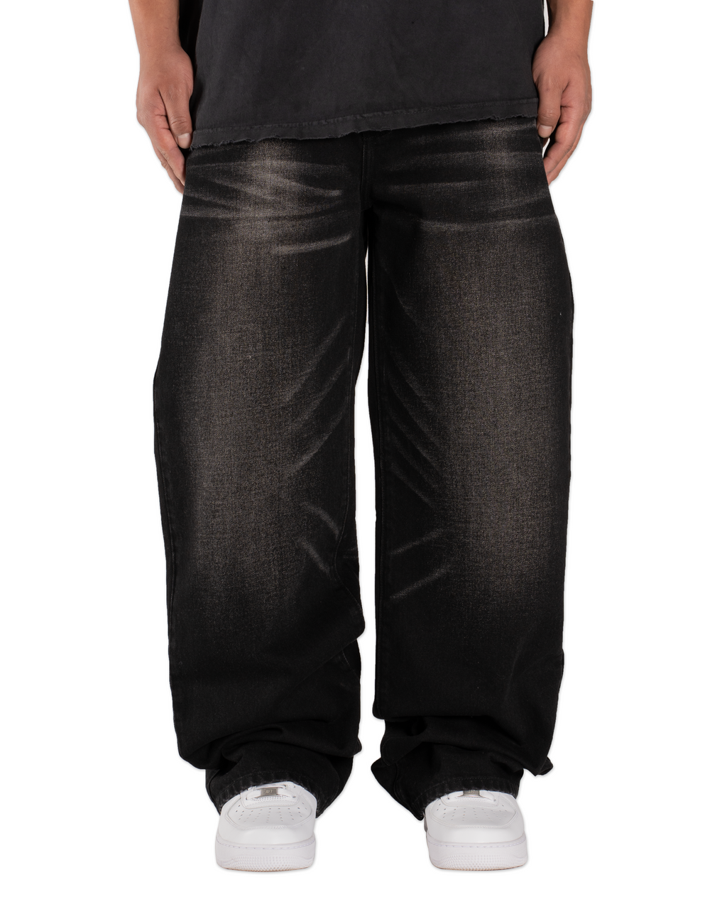 2001 Black Wash Baggy Denim Pant