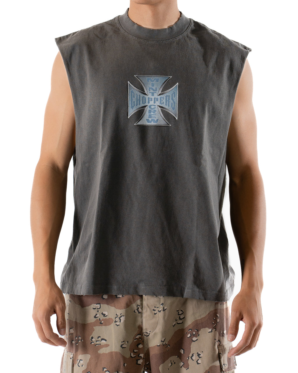 Mint Coast Choppers Vintage Grey Tee (Cutoff tee)