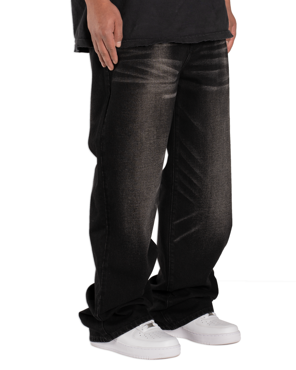 2001 Black Wash Baggy Denim Pant