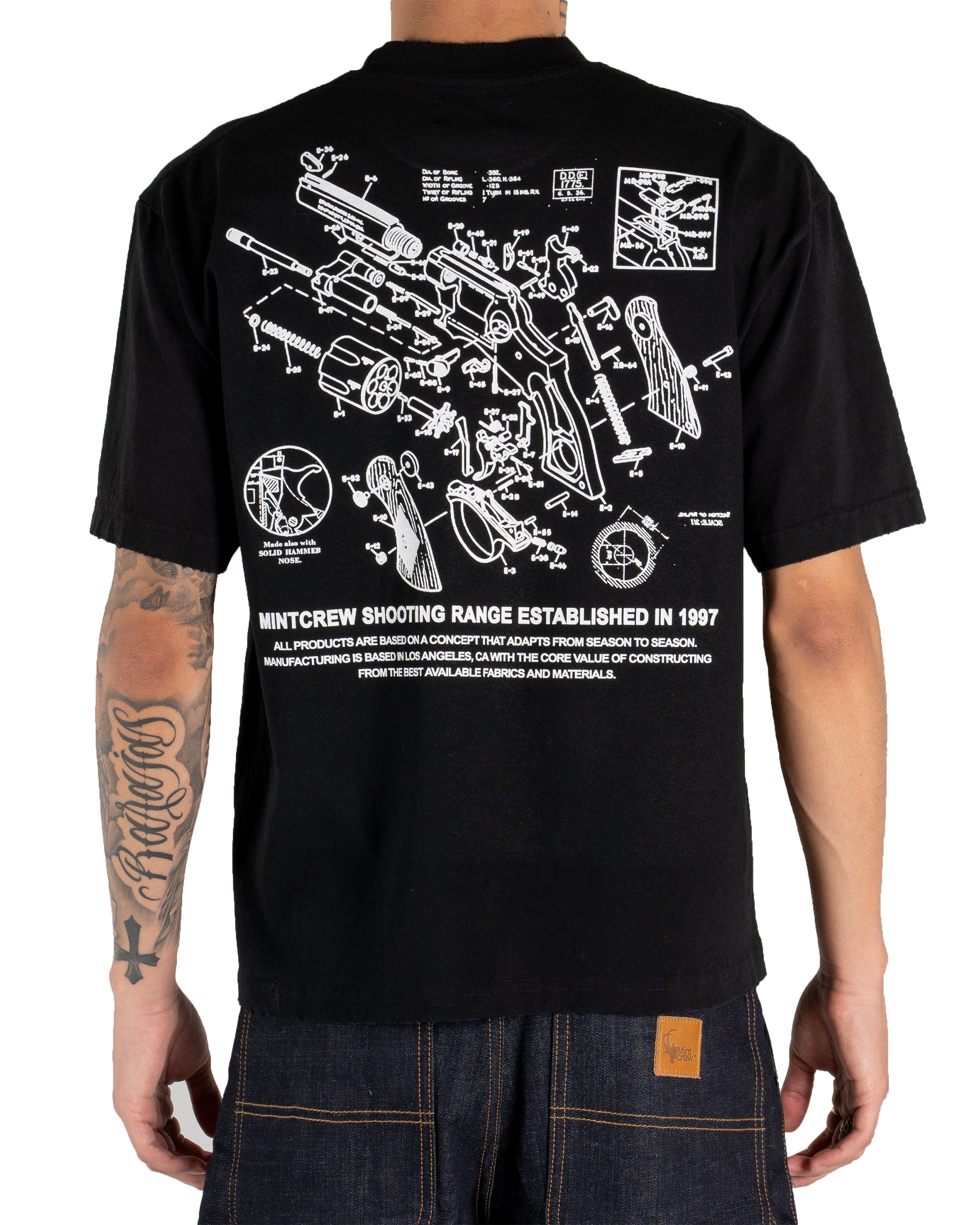 Mint Crew Range Black Tee