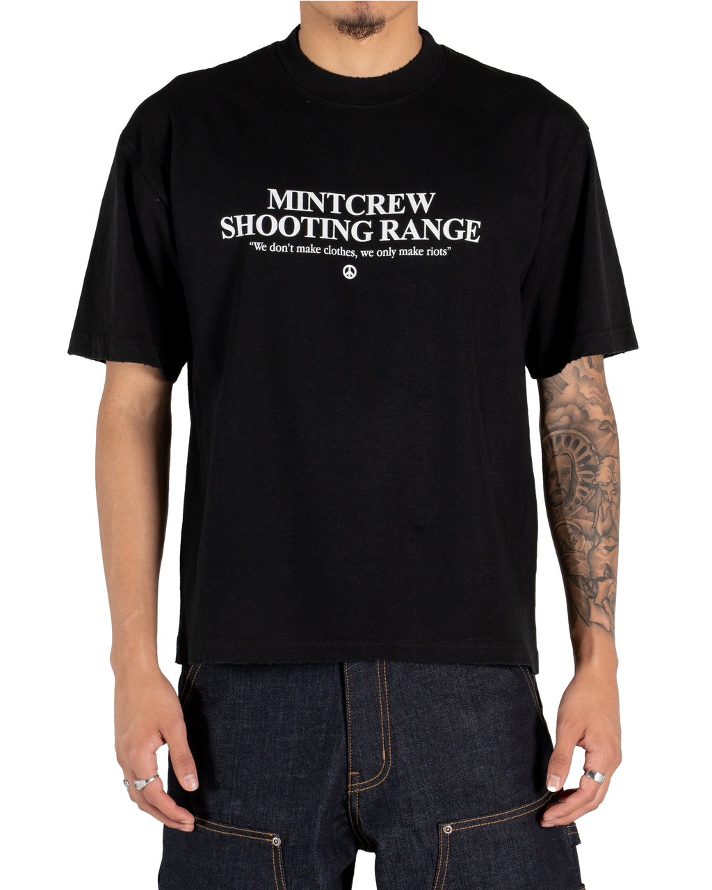 Mint Crew Range Black Tee