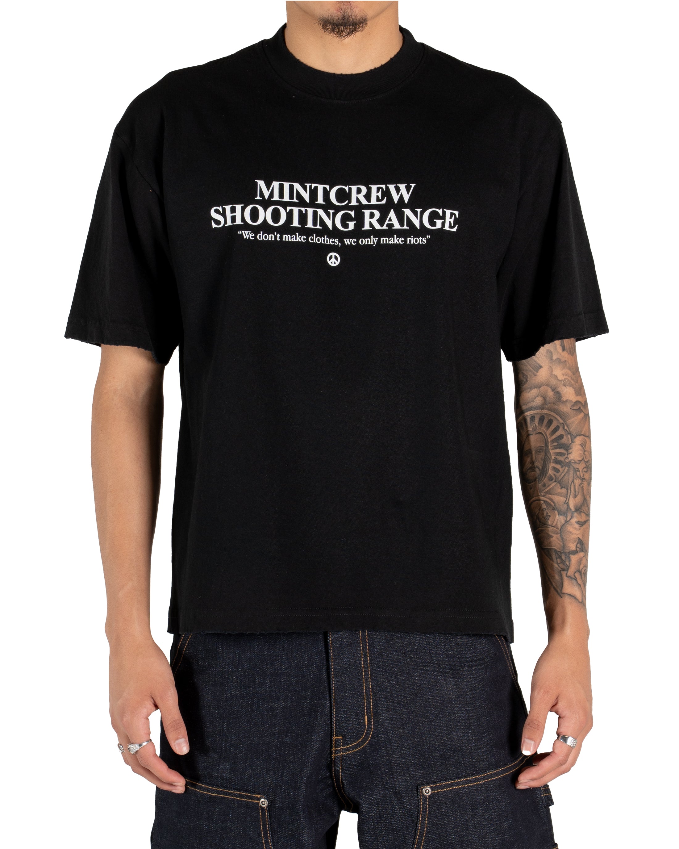 Mint Crew Range Black Tee