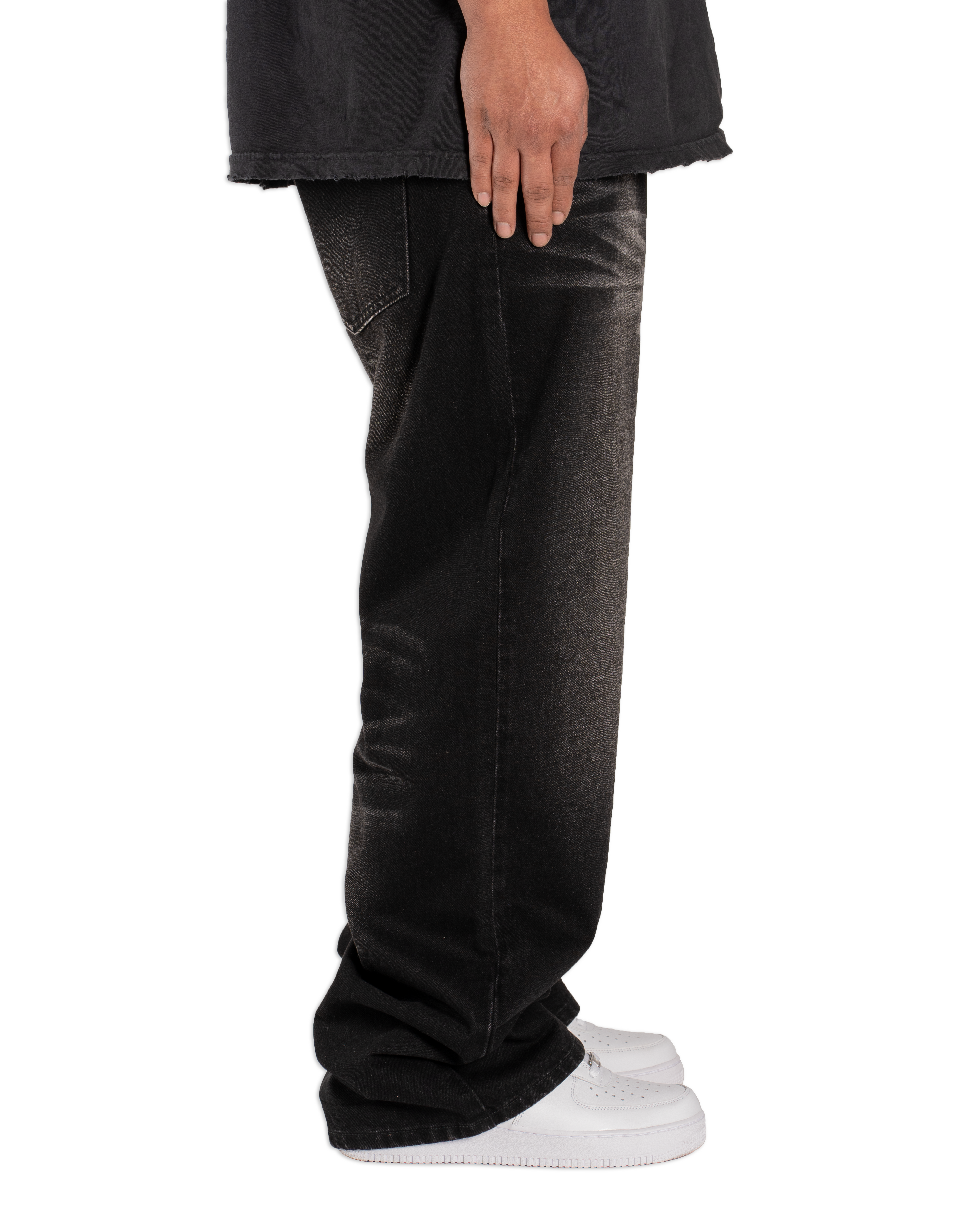 2001 Black Wash Baggy Denim Pant